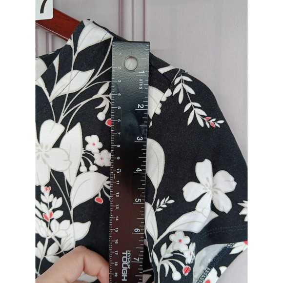 J. Jill Wearever Collection Dress Womens Size XS Button Down Pleated Back Floral - Picture 11 of 16